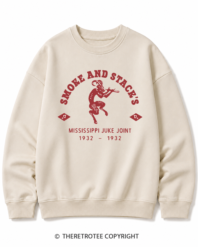 TheRetroTee Smoke & Stack's Juke Joint 1930s Halloween Halloween Cotton Sweatshirt