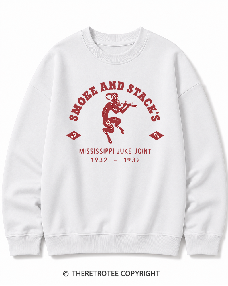 TheRetroTee Smoke & Stack's Juke Joint 1930s Halloween Halloween Cotton Sweatshirt