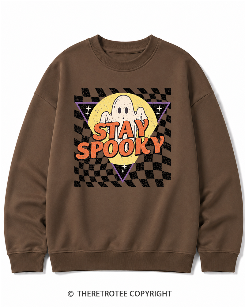 TheRetroTee Stay Spooky 1990s Halloween Cotton Sweatshirt