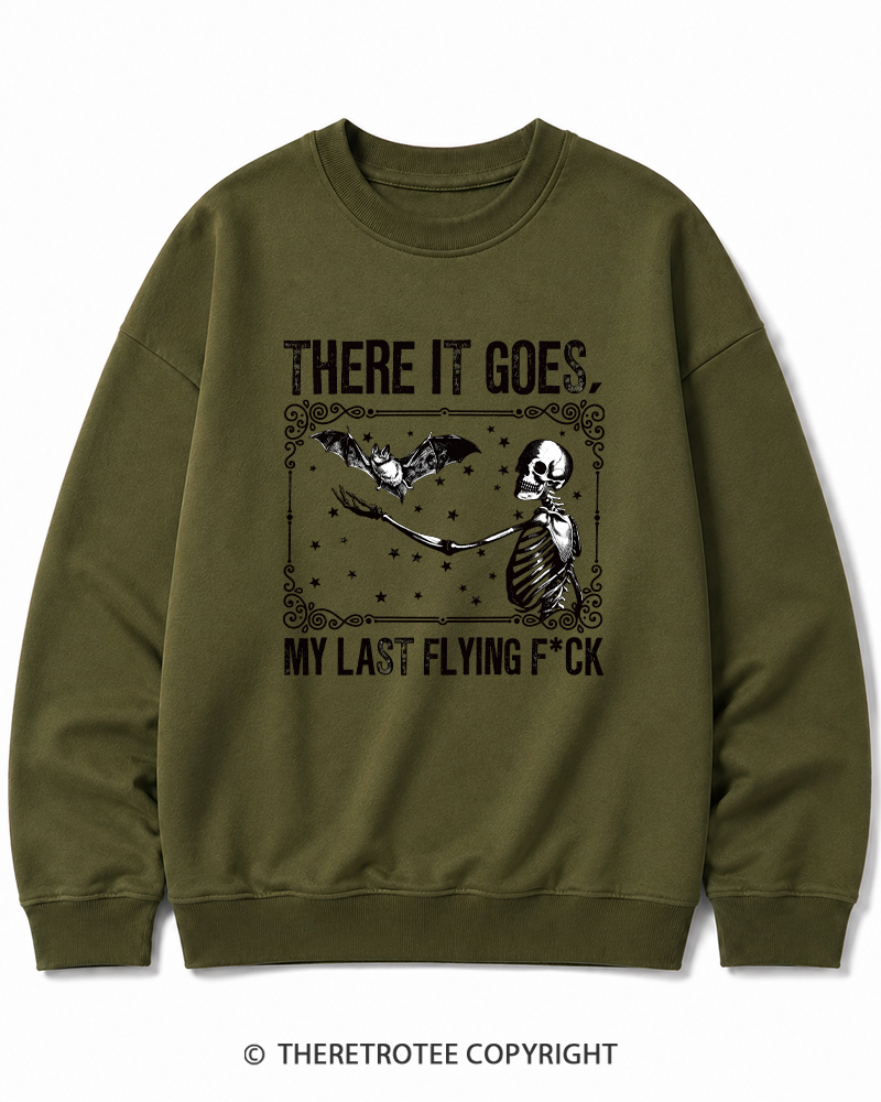 TheRetroTee There It Goes, My Last Flying FCk Halloween Halloween Cotton Sweatshirt