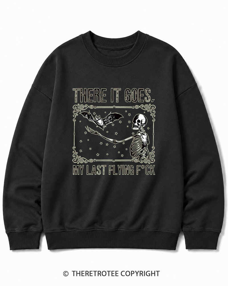 TheRetroTee There It Goes, My Last Flying FCk Halloween Halloween Cotton Sweatshirt