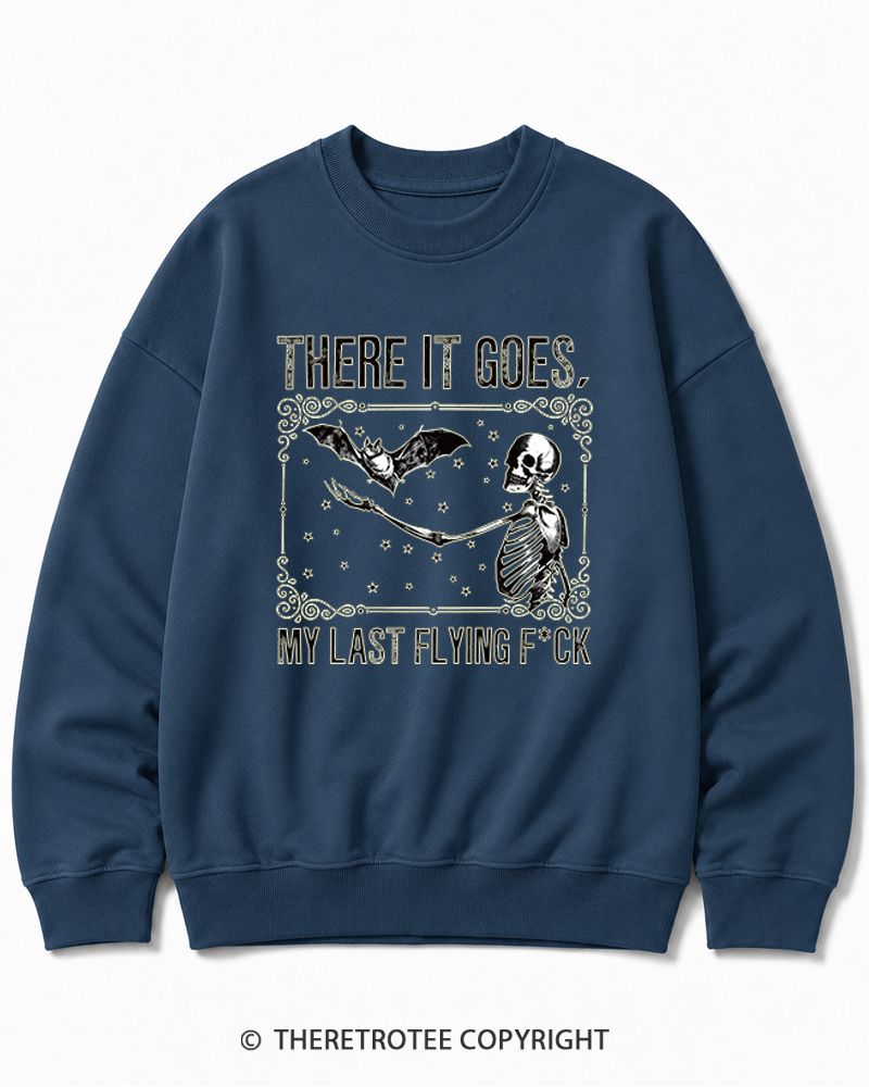 TheRetroTee There It Goes, My Last Flying FCk Halloween Halloween Cotton Sweatshirt