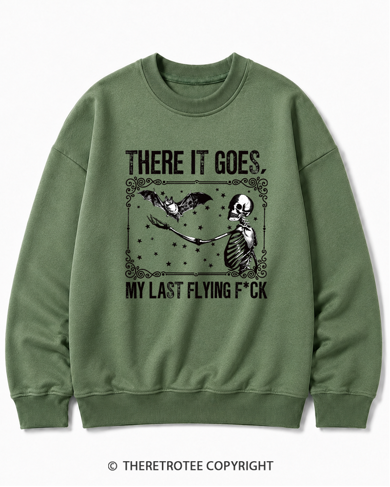 TheRetroTee There It Goes, My Last Flying FCk Halloween Halloween Cotton Sweatshirt
