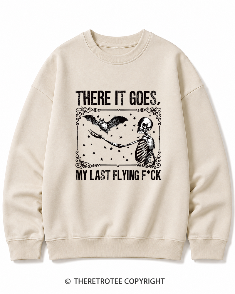TheRetroTee There It Goes, My Last Flying FCk Halloween Halloween Cotton Sweatshirt