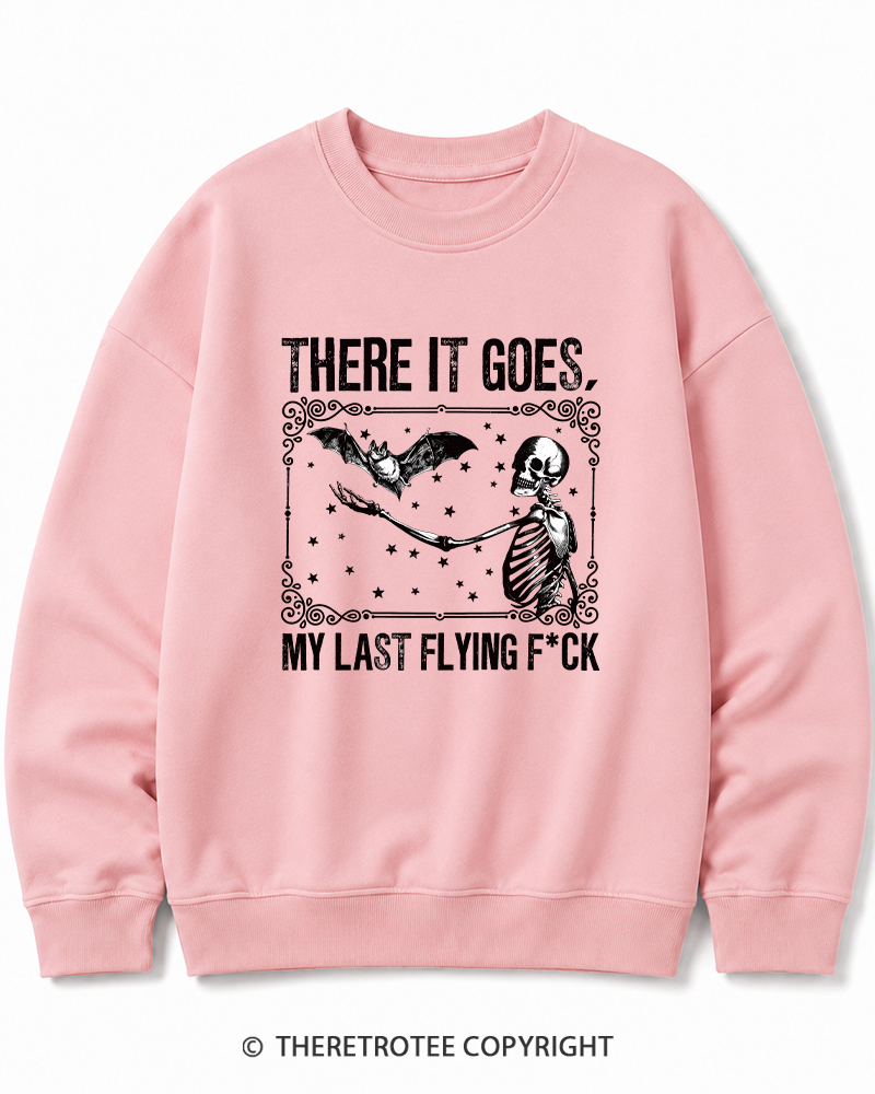 TheRetroTee There It Goes, My Last Flying FCk Halloween Halloween Cotton Sweatshirt