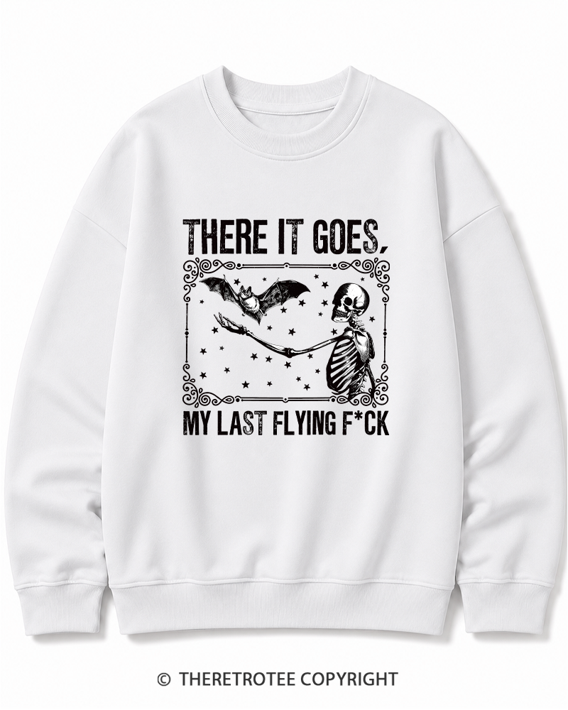 TheRetroTee There It Goes, My Last Flying FCk Halloween Halloween Cotton Sweatshirt