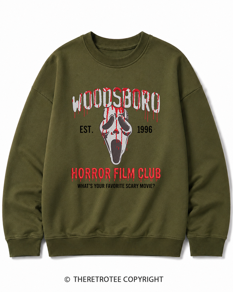 TheRetroTee What's Your Favorite Scary Movie 1990s Halloween Cotton Sweatshirt