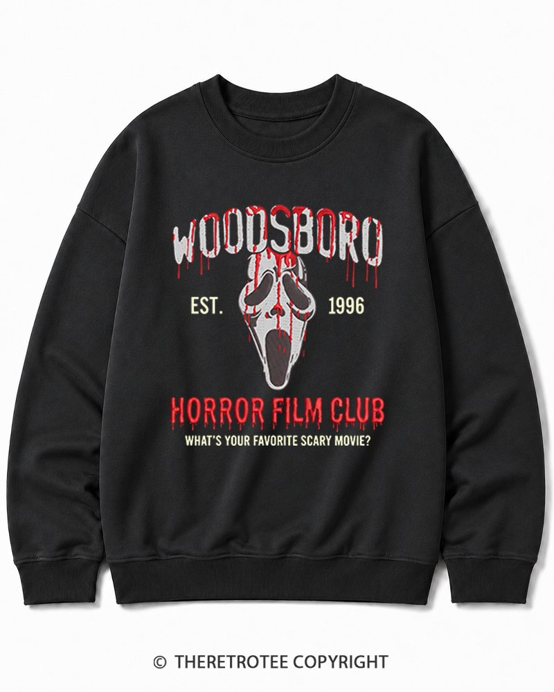 TheRetroTee What's Your Favorite Scary Movie 1990s Halloween Cotton Sweatshirt