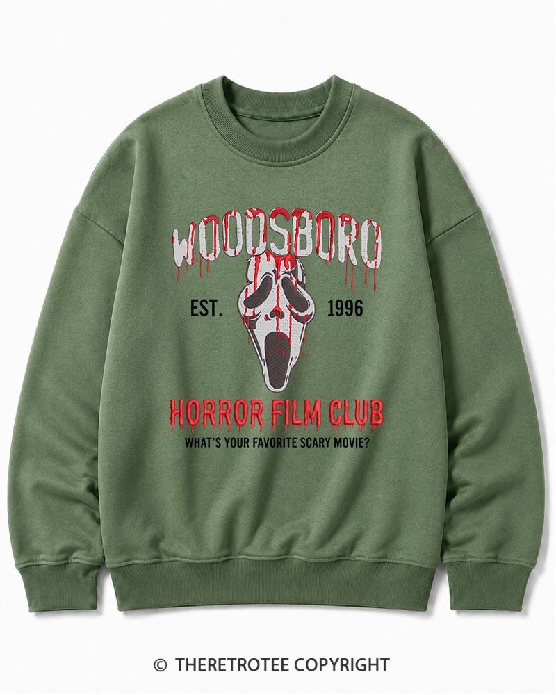 TheRetroTee What's Your Favorite Scary Movie 1990s Halloween Cotton Sweatshirt