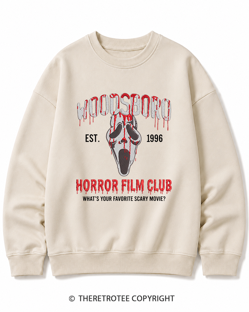 TheRetroTee What's Your Favorite Scary Movie 1990s Halloween Cotton Sweatshirt