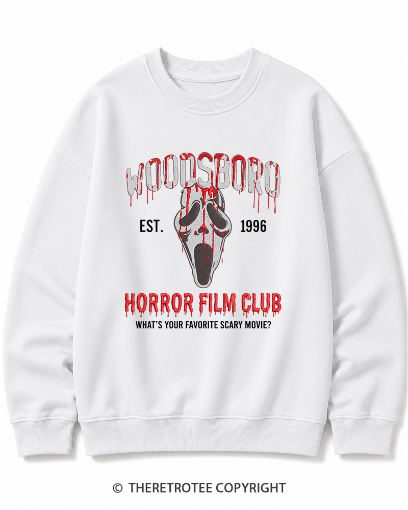 TheRetroTee What's Your Favorite Scary Movie 1990s Halloween Cotton Sweatshirt