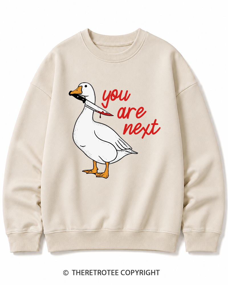 TheRetroTee You Are Next 2000s Halloween Cotton Sweatshirt