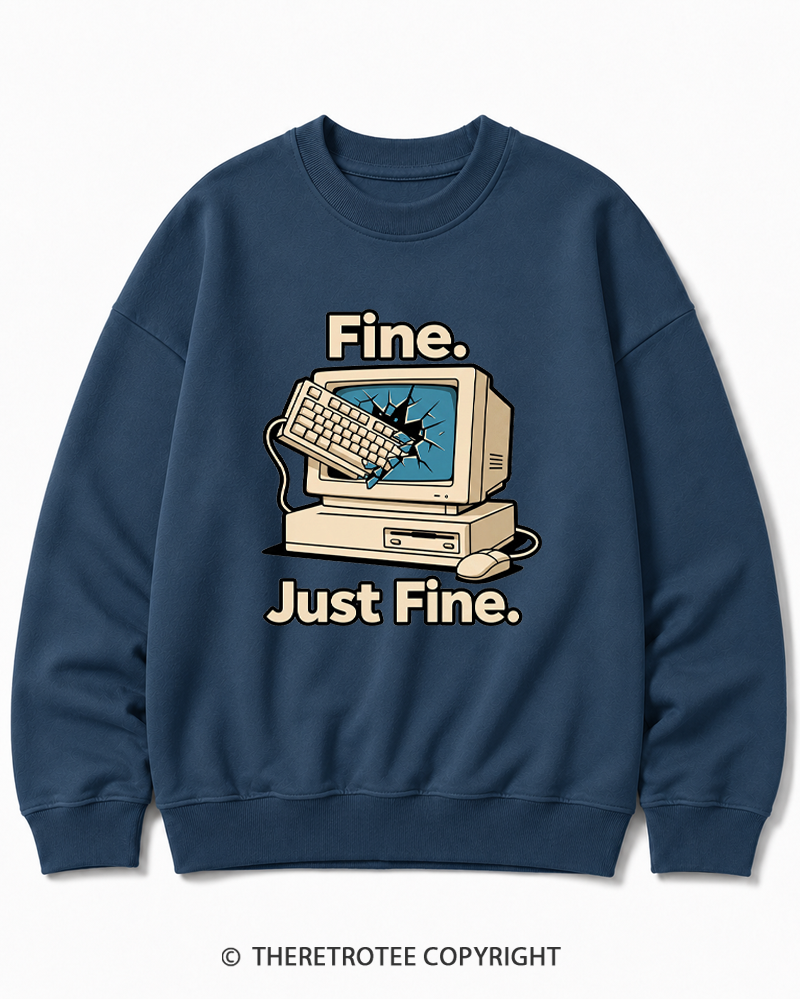 TheRetroTee Funny Angry Gamer Cotton Sweatshirt