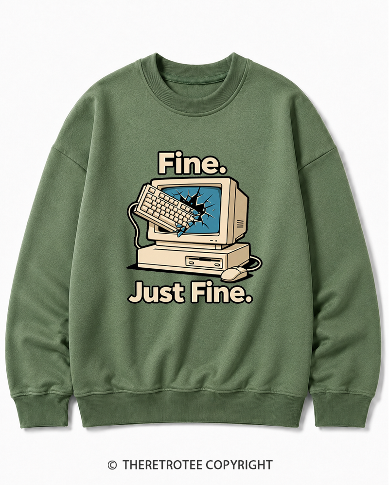 TheRetroTee Funny Angry Gamer Cotton Sweatshirt