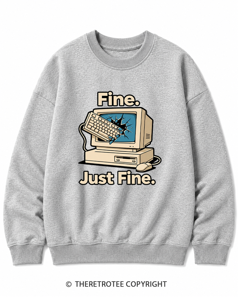 TheRetroTee Funny Angry Gamer Cotton Sweatshirt