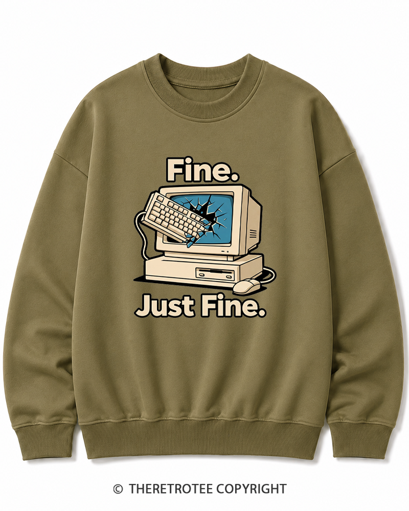 TheRetroTee Funny Angry Gamer Cotton Sweatshirt