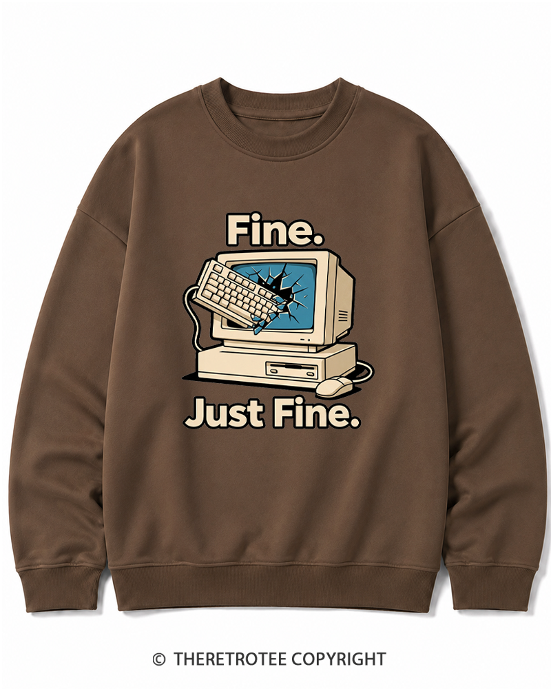 TheRetroTee Funny Angry Gamer Cotton Sweatshirt