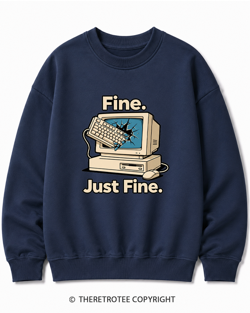 TheRetroTee Funny Angry Gamer Cotton Sweatshirt