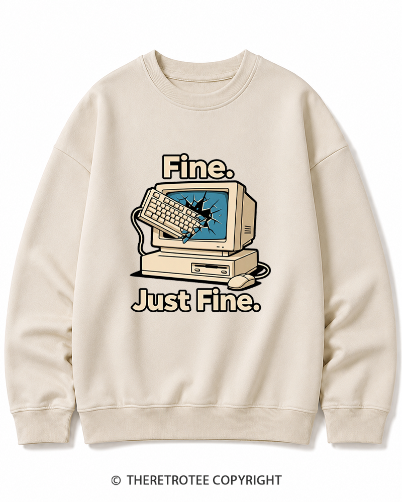 TheRetroTee Funny Angry Gamer Cotton Sweatshirt