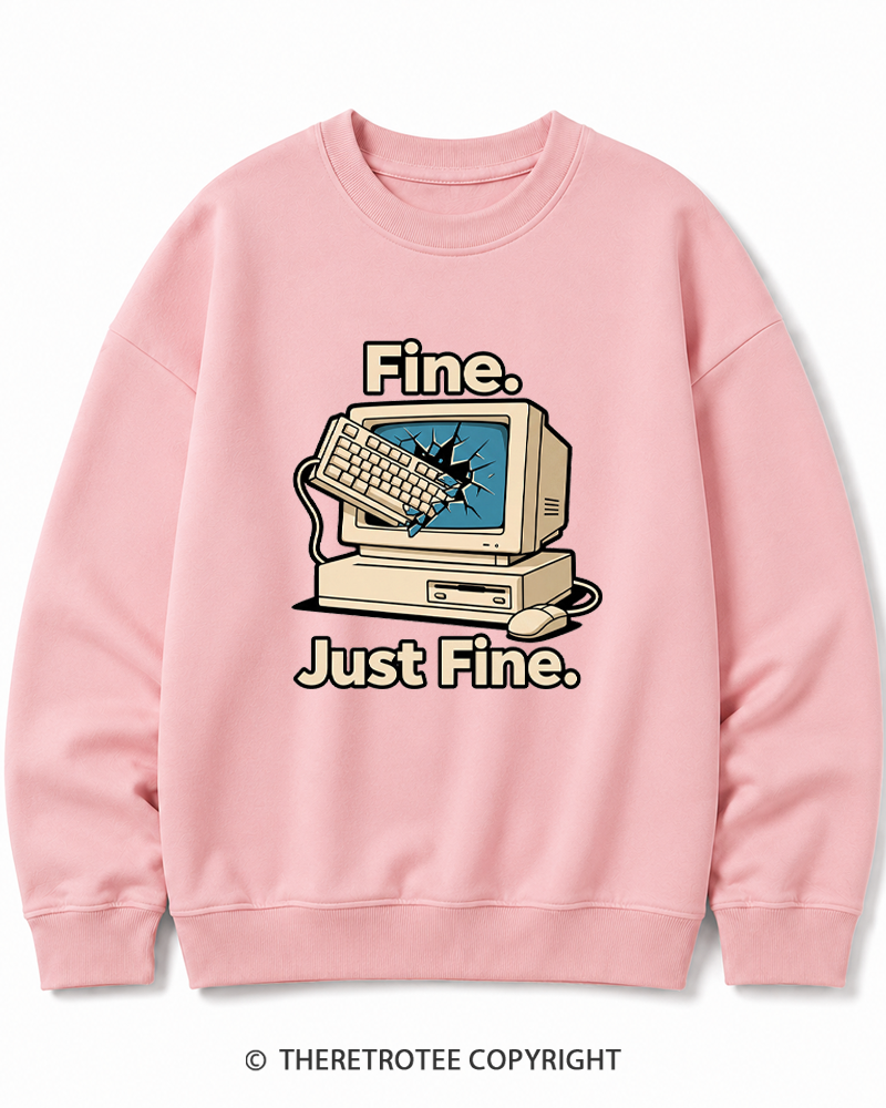 TheRetroTee Funny Angry Gamer Cotton Sweatshirt