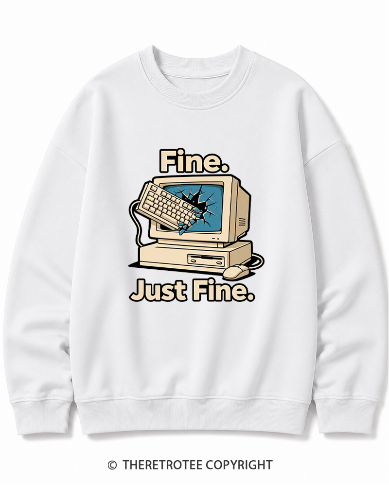 TheRetroTee Funny Angry Gamer Cotton Sweatshirt