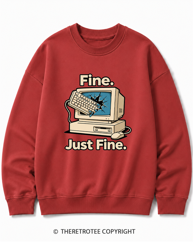 TheRetroTee Funny Angry Gamer Cotton Sweatshirt