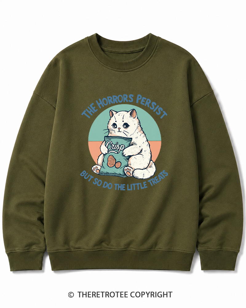 TheRetroTee The Horrors Persist 1990s Cotton Sweatshirt