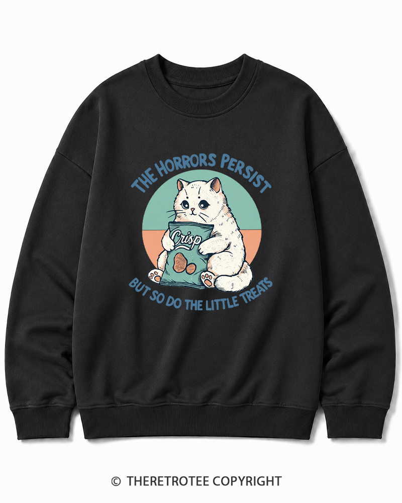 TheRetroTee The Horrors Persist 1990s Cotton Sweatshirt