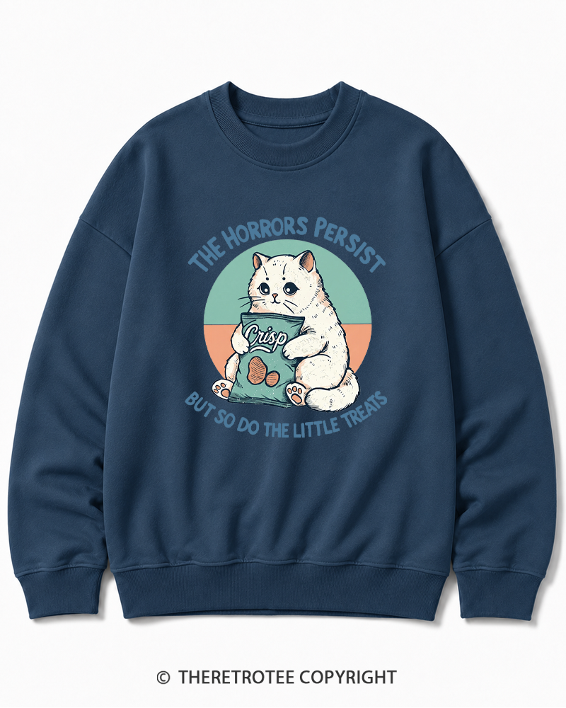 TheRetroTee The Horrors Persist 1990s Cotton Sweatshirt