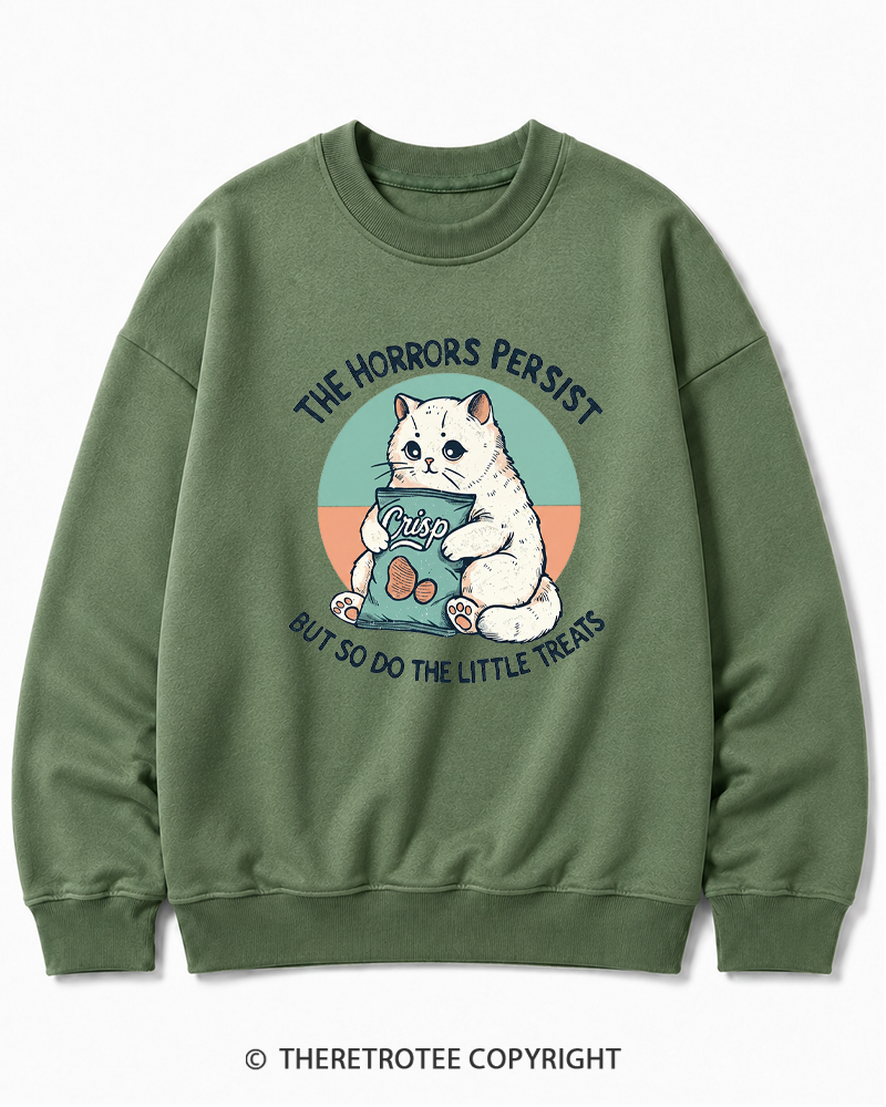 TheRetroTee The Horrors Persist 1990s Cotton Sweatshirt