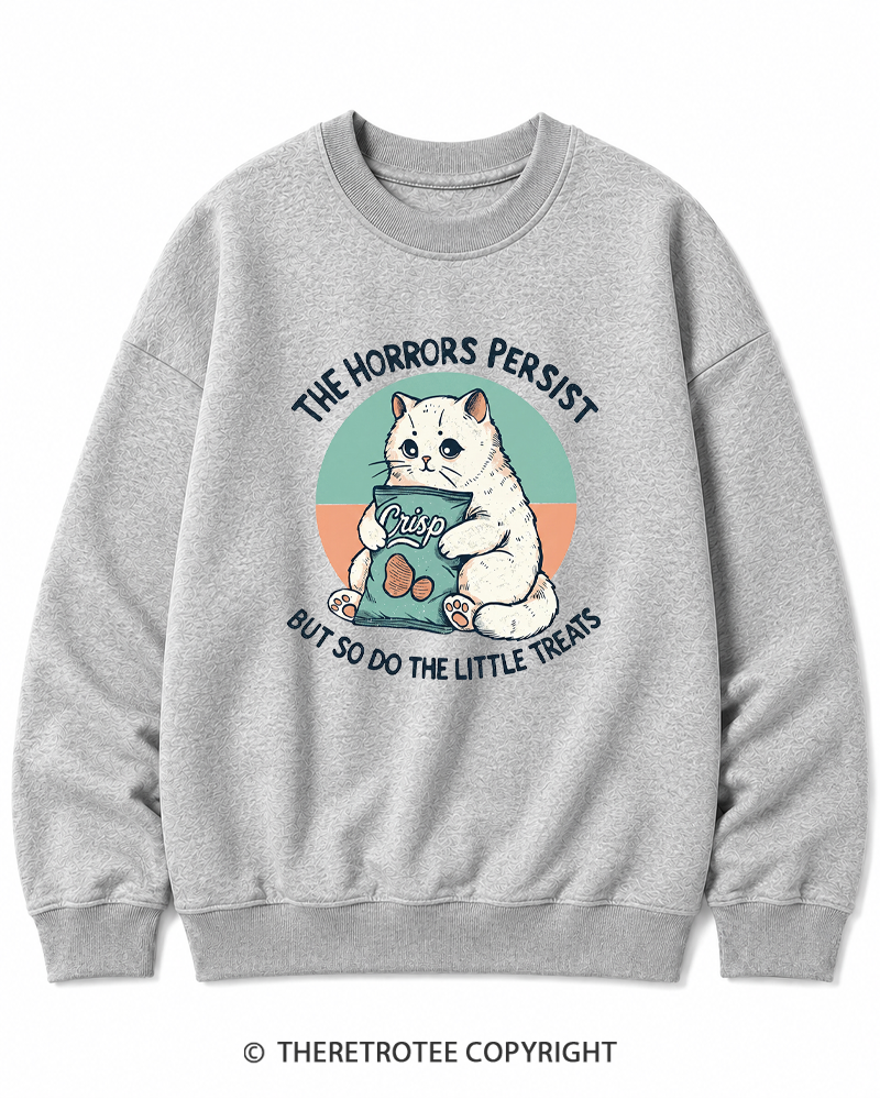 TheRetroTee The Horrors Persist 1990s Cotton Sweatshirt