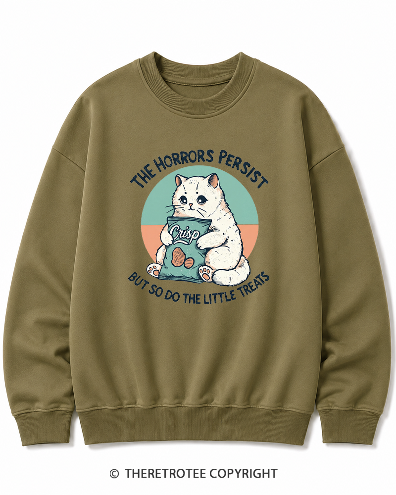 TheRetroTee The Horrors Persist 1990s Cotton Sweatshirt