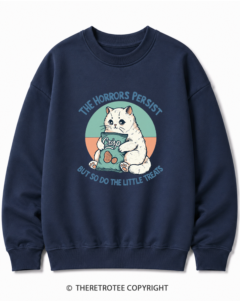 TheRetroTee The Horrors Persist 1990s Cotton Sweatshirt