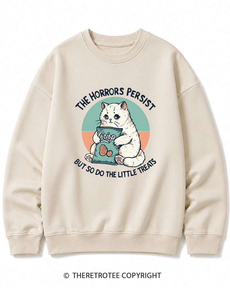 TheRetroTee The Horrors Persist 1990s Cotton Sweatshirt
