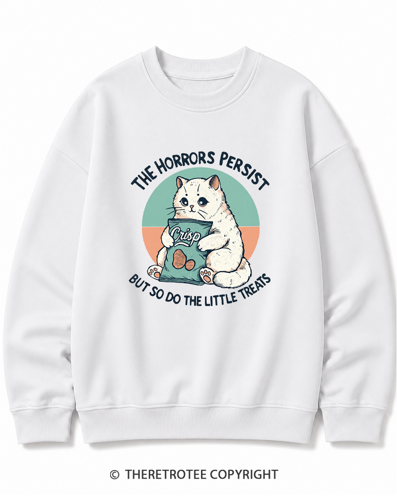 TheRetroTee The Horrors Persist 1990s Cotton Sweatshirt