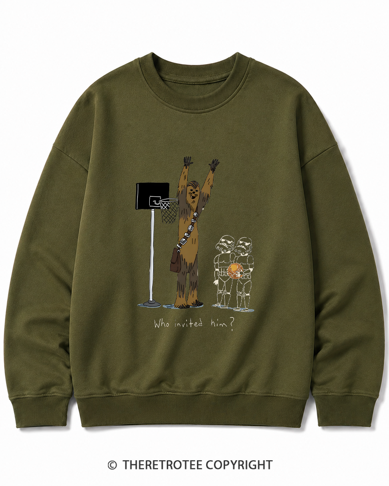 TheRetroTee Who Invited Him 1970s Cotton Sweatshirt
