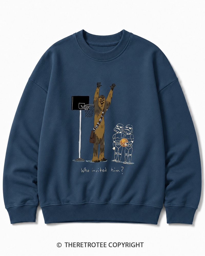 TheRetroTee Who Invited Him 1970s Cotton Sweatshirt