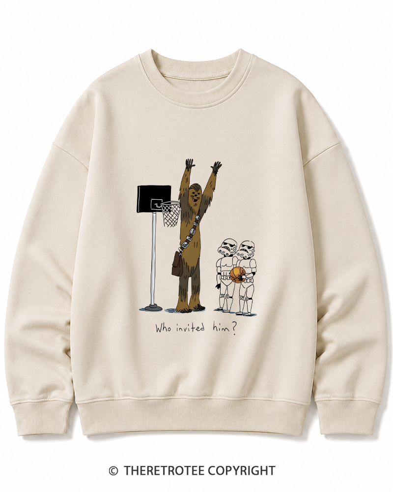 TheRetroTee Who Invited Him 1970s Cotton Sweatshirt