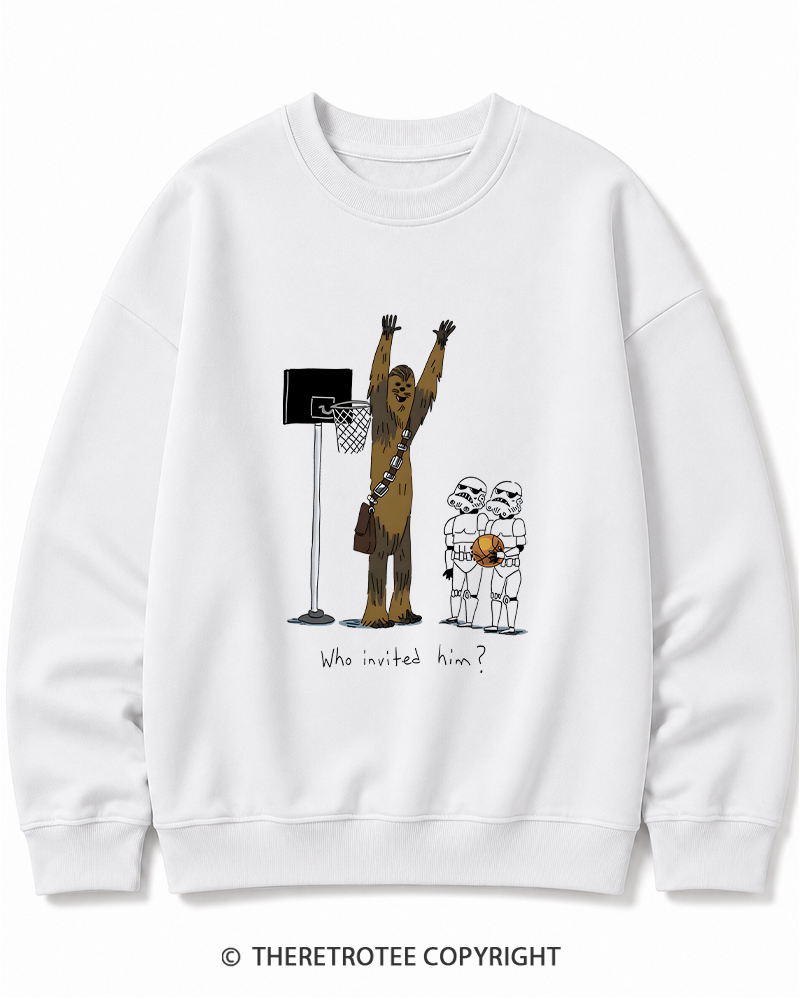TheRetroTee Who Invited Him 1970s Cotton Sweatshirt