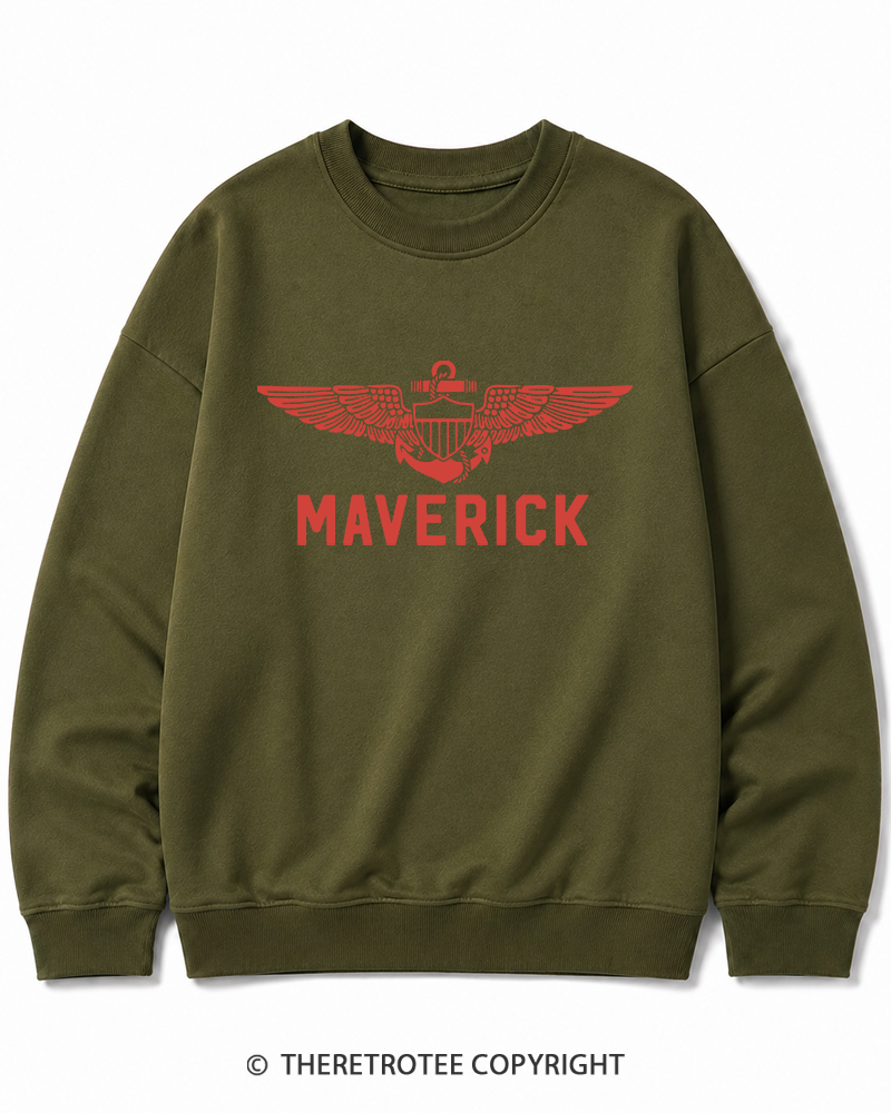 TheRetroTee 1980s Pilot Inspired Cotton Sweatshirt