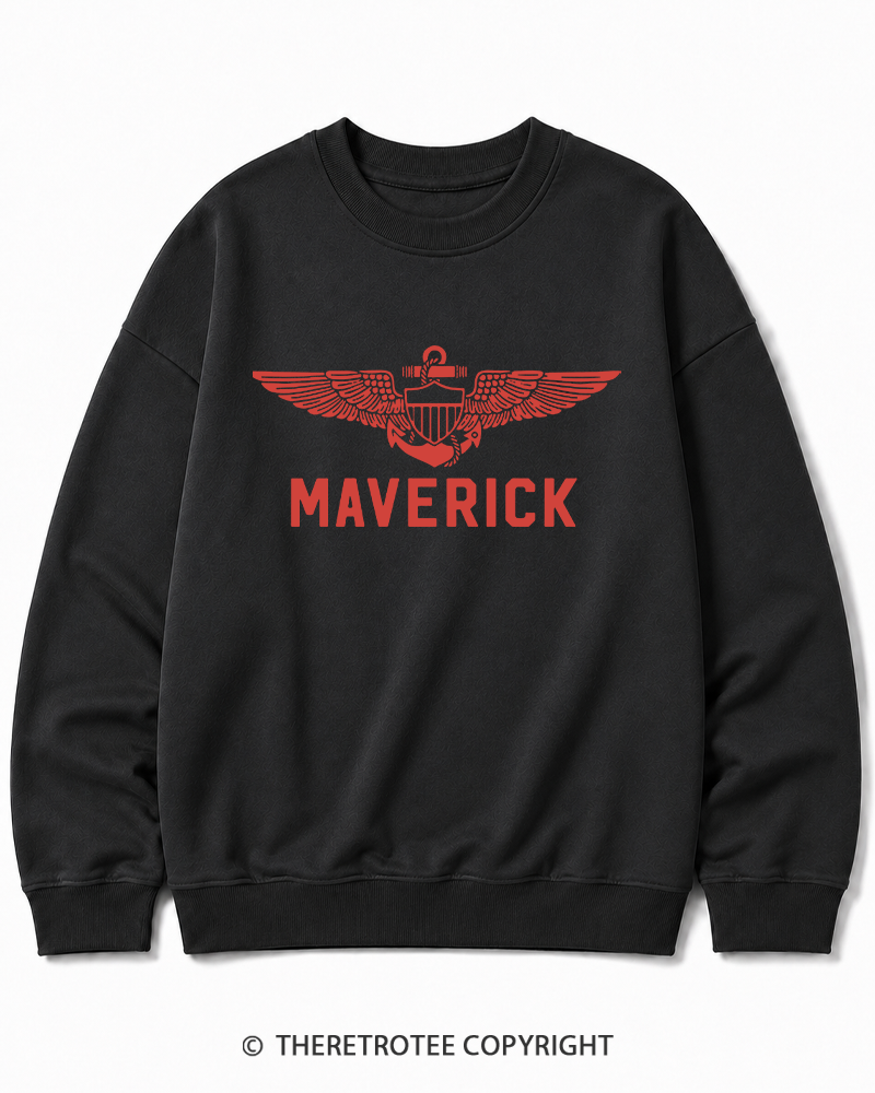 TheRetroTee 1980s Pilot Inspired Cotton Sweatshirt