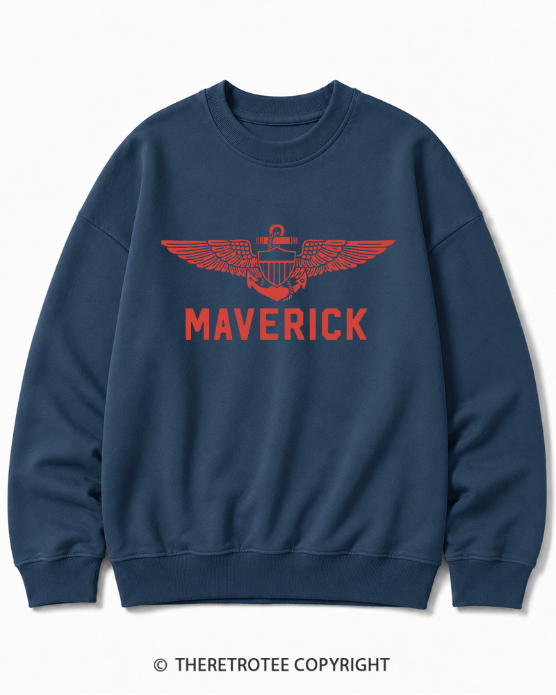 TheRetroTee 1980s Pilot Inspired Cotton Sweatshirt