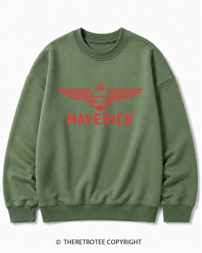 TheRetroTee 1980s Pilot Inspired Cotton Sweatshirt