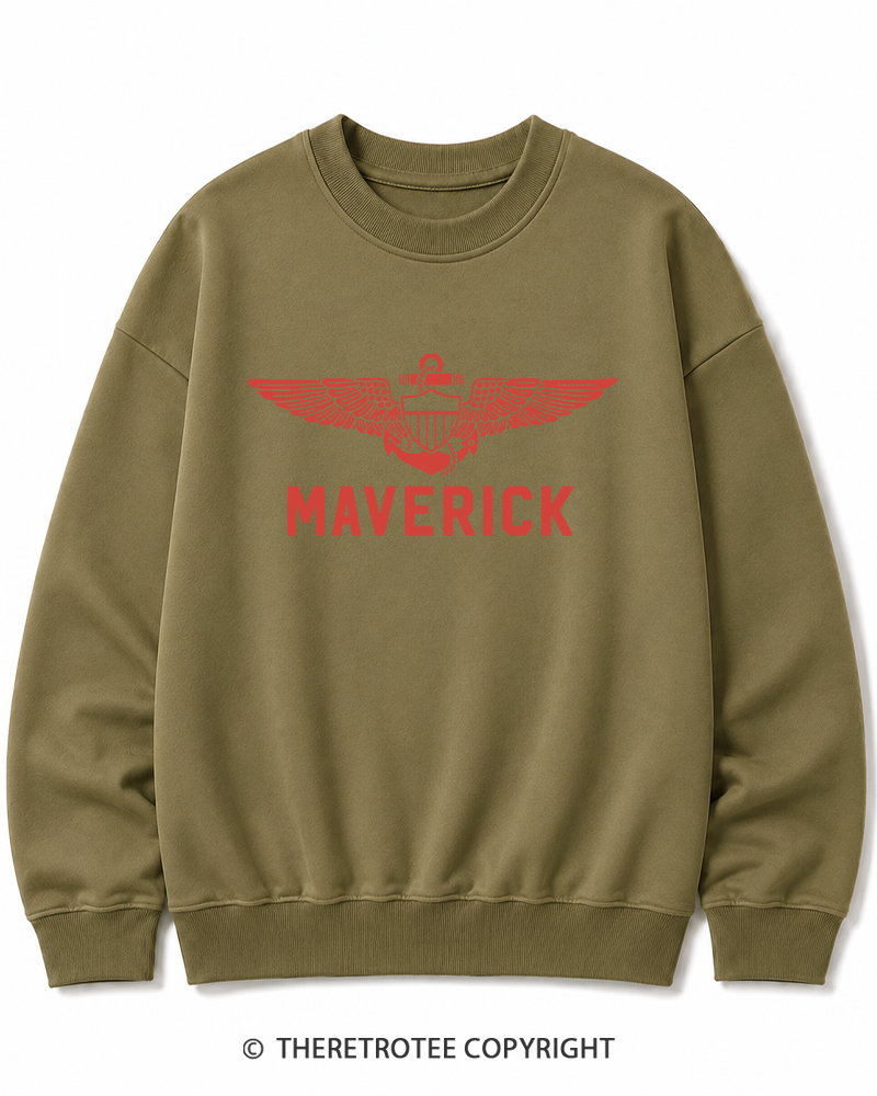 TheRetroTee 1980s Pilot Inspired Cotton Sweatshirt