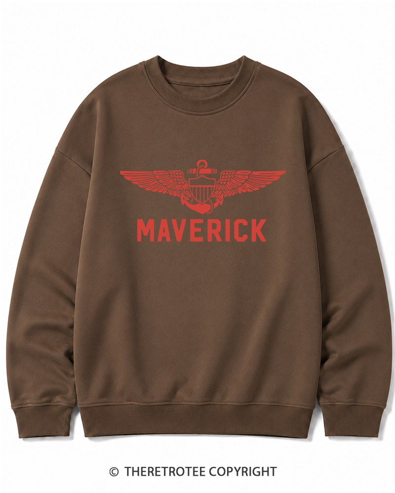 TheRetroTee 1980s Pilot Inspired Cotton Sweatshirt