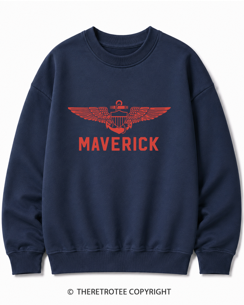 TheRetroTee 1980s Pilot Inspired Cotton Sweatshirt