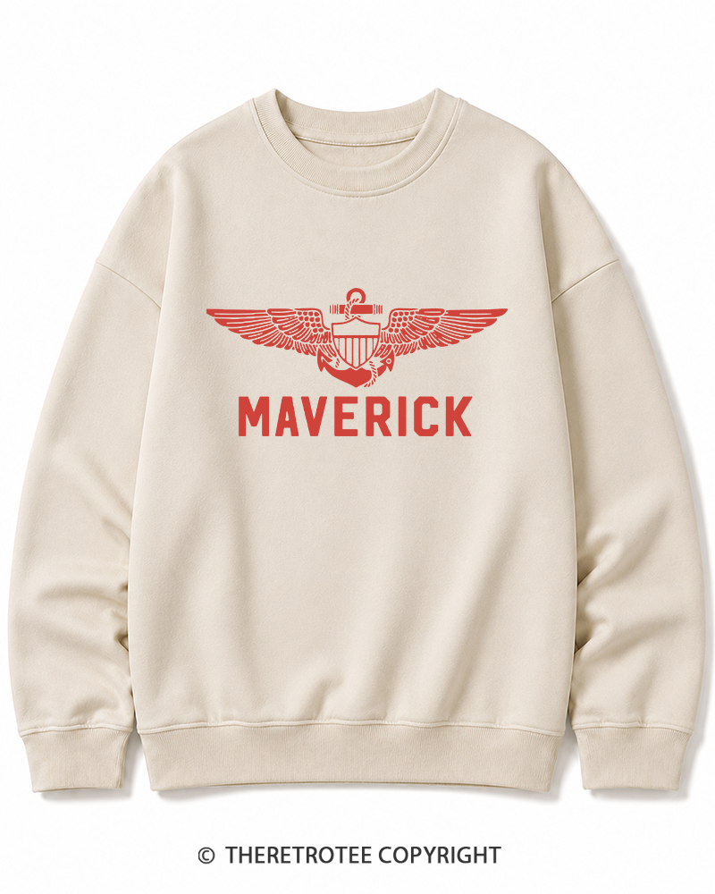 TheRetroTee 1980s Pilot Inspired Cotton Sweatshirt