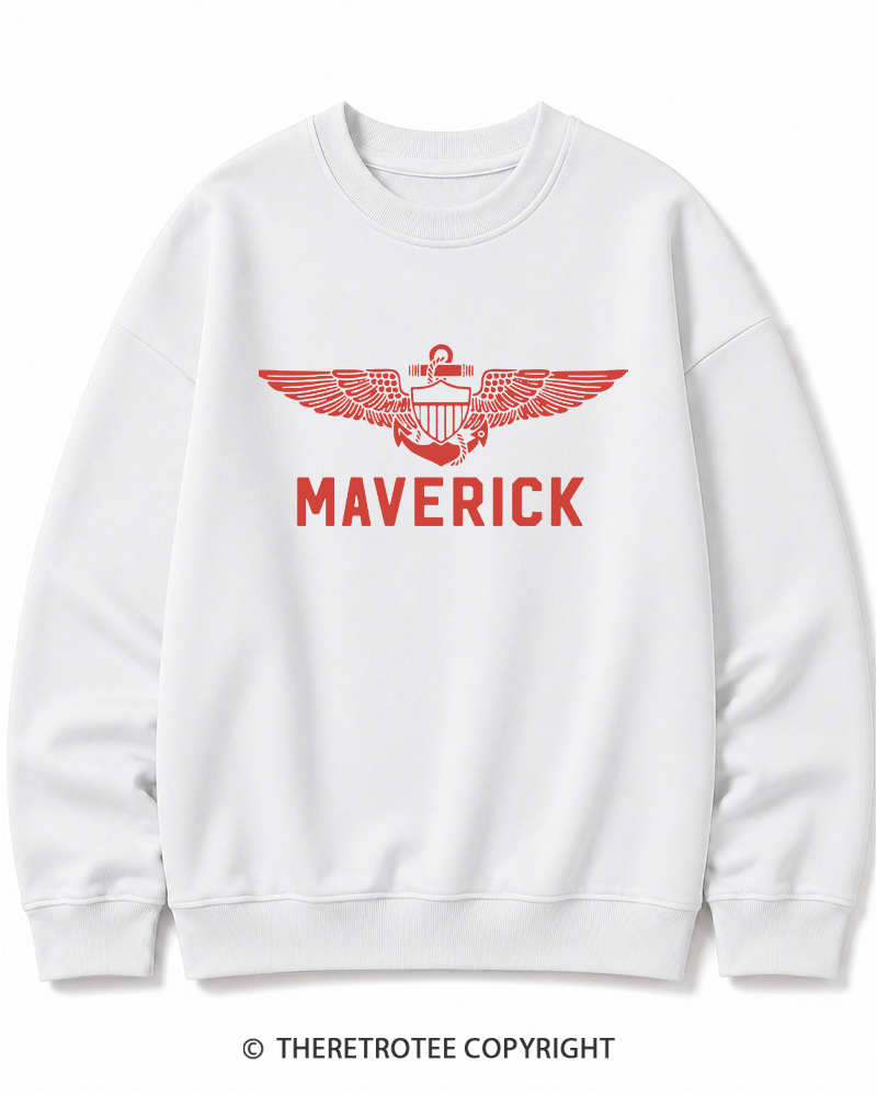 TheRetroTee 1980s Pilot Inspired Cotton Sweatshirt