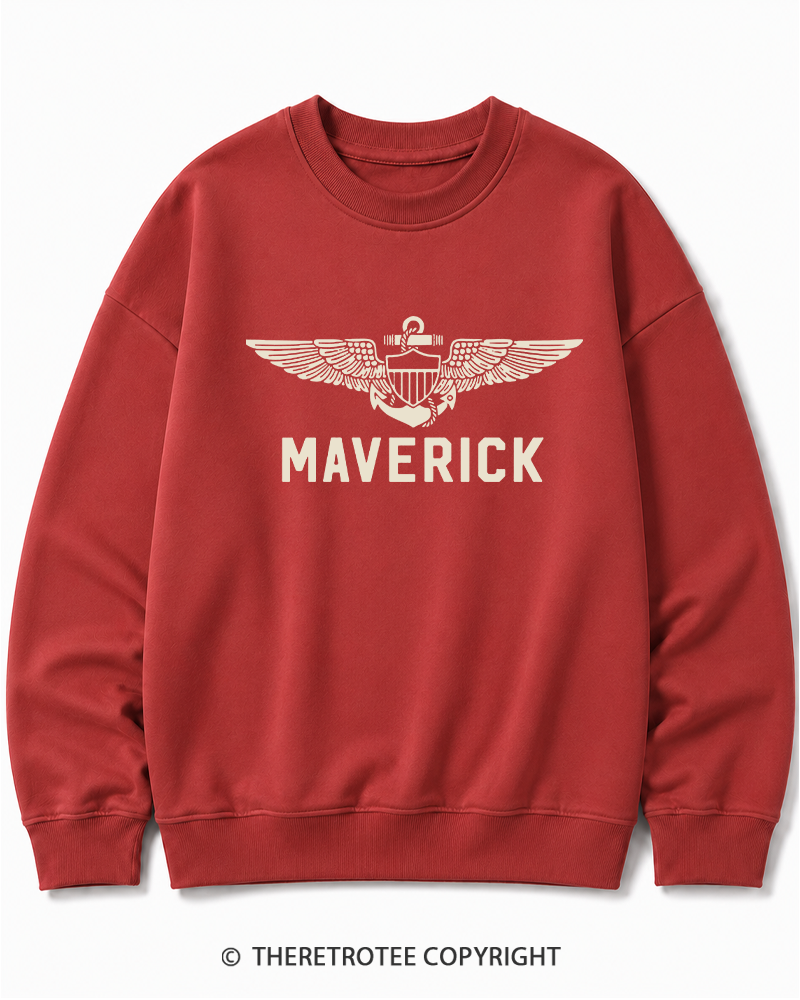 TheRetroTee 1980s Pilot Inspired Cotton Sweatshirt