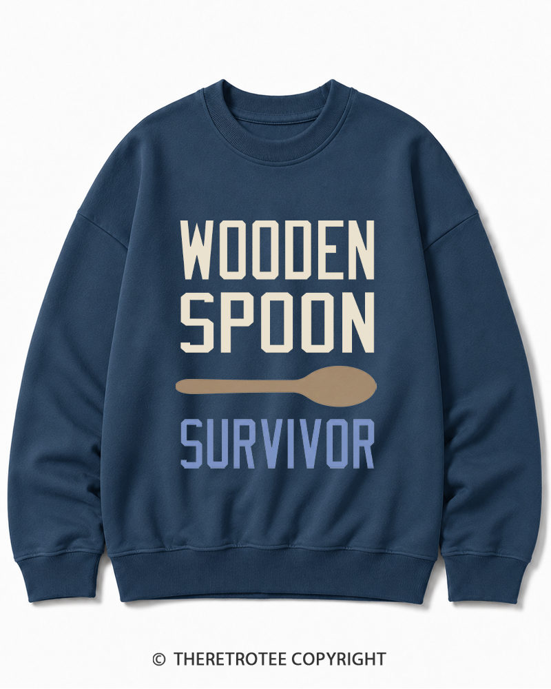 TheRetroTee Wooden Spoon Survivor Cotton Sweatshirt